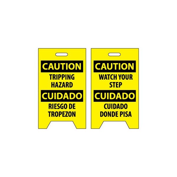 Floor Sign - Caution Tripping Hazard Cuidado Riesgo De Tropezon